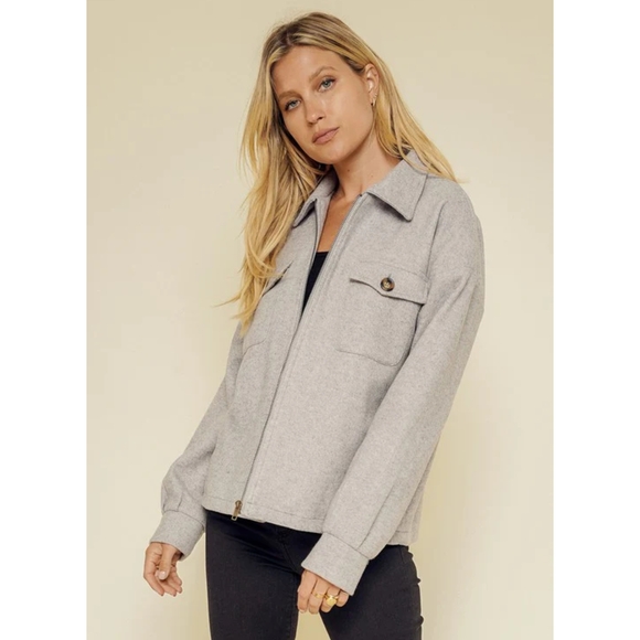 Hem & Thread Light Gray Fully Lined Jacket - Picture 1 of 9